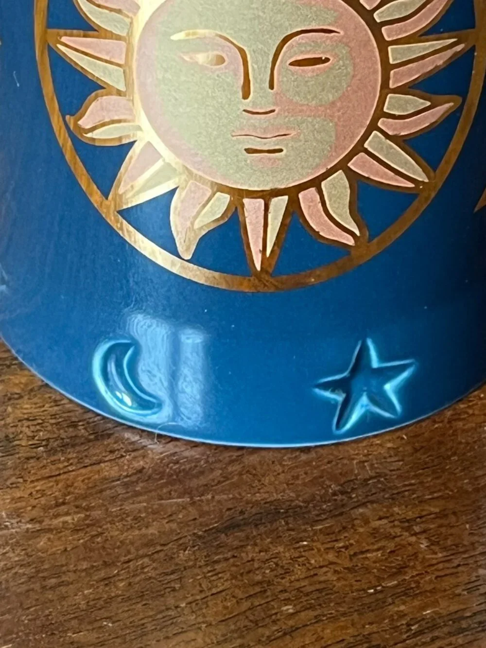 Vintage Springmaid Celestial Cosmos Tumbler Bathroom Cup Sun Moon Stars 90s Y2K